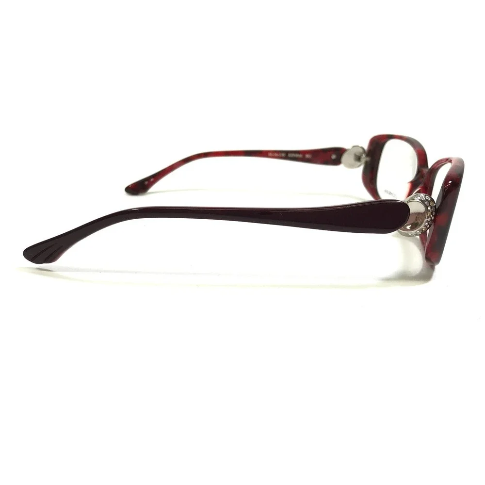 Dana Buchman Eyeglasses Frames KENNA BU Burgundy Red Silver Crystals 52-16-130